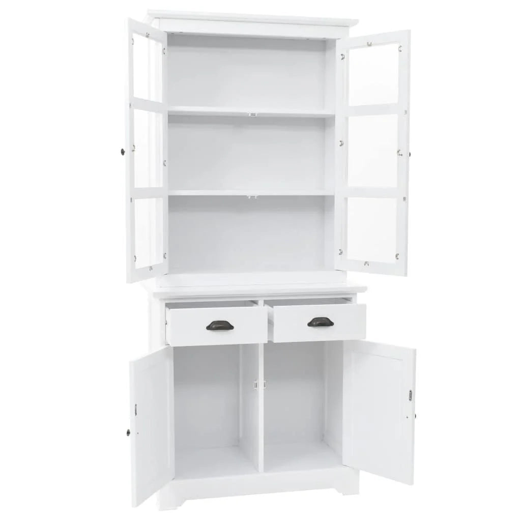 Buffet credenza mobiletto consolle mobile contenitore vetrina con 4 ante MDF e legno di pino 180 cm 4402167