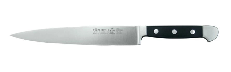 Franz GüdE 1765-21 Alpha Coltello per Prosciutto Lama 21 cm Acciaio al Cromo-Vanadio-Molibdeno Manico in Hostaform colore Nero