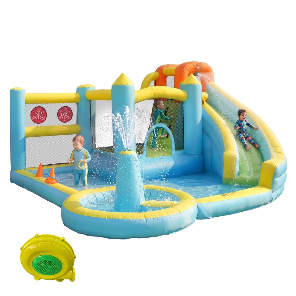 Parco Acquatico Gonfiabile con Scivolo e Piscina per Bambini ¨C Xylo ¨C 430x390x210 cm