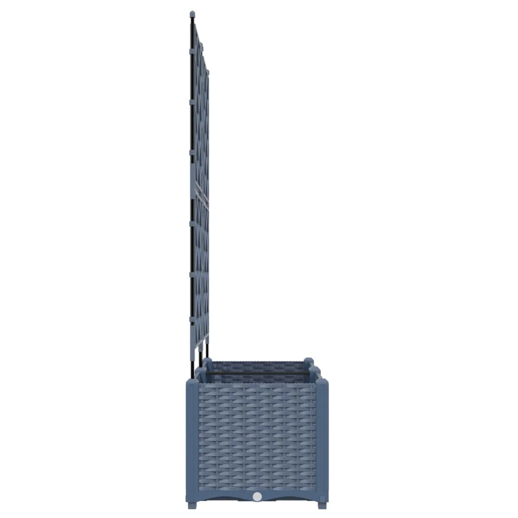 Vaso da giardino 2 pz-Set di 2 Fioriera da Esterno-Contenitore per Piante Grigio 80 x 40 x 143 cm Acciaio