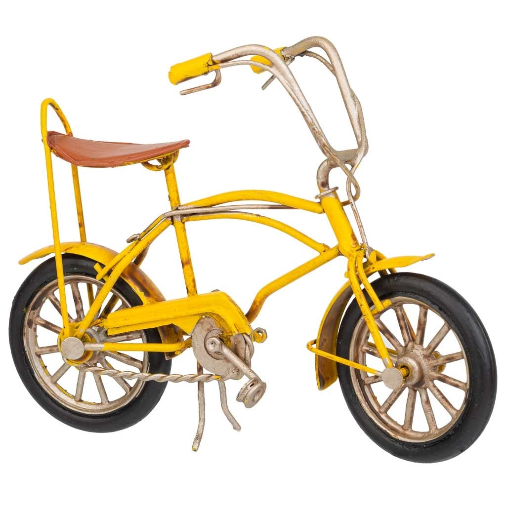 Bicicletta in metallo gialla 16x5x11,5h