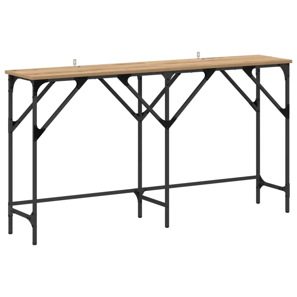 Tavolo consolle rovere artigianale 140 x 29 x 75 cm