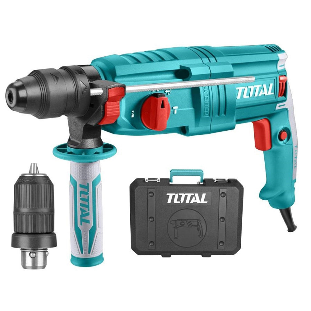 MARTELLO TASSELLATORE SDS-PLUS SCALPELLATORE TRAPANO 800W CON MANDRINO TOTAL  TOTTH308268-2