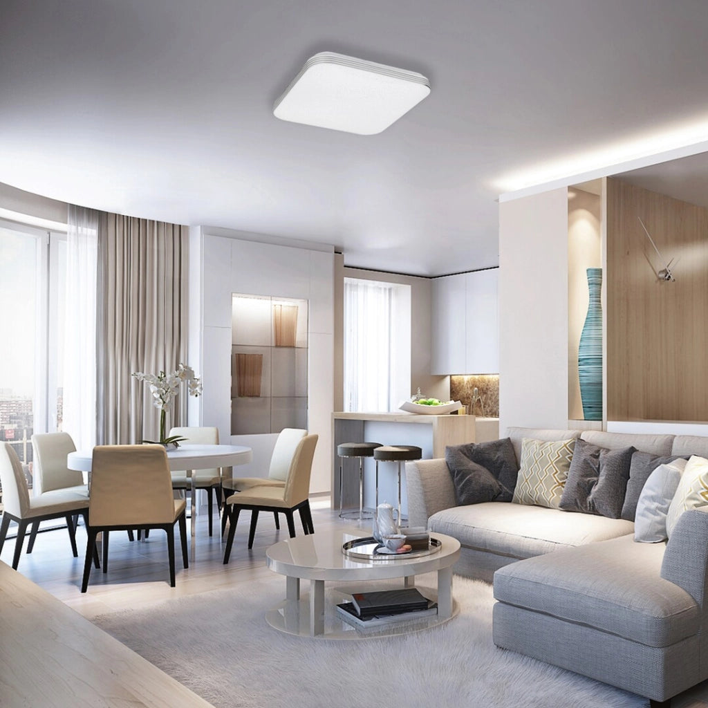 Plafoniera LED quadrata 53cm 36W bianca Rabalux Oscar