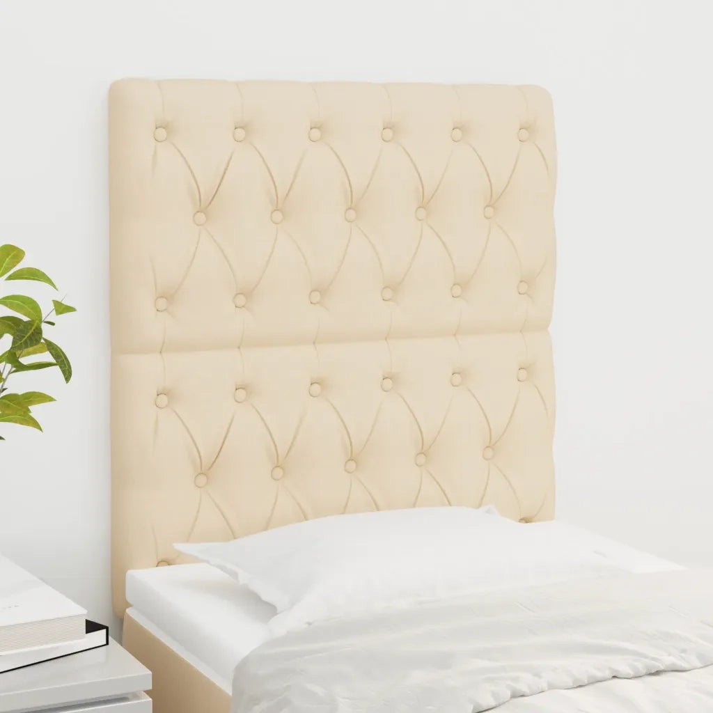 Testiera Crema 80x7x118/128 cm Tessuto 3116647