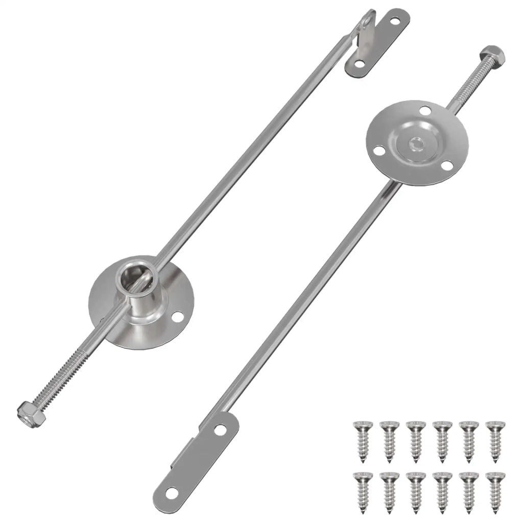Cerniera a barra di trascinamento 2 pcs Argento 190 mm Ferro 864624