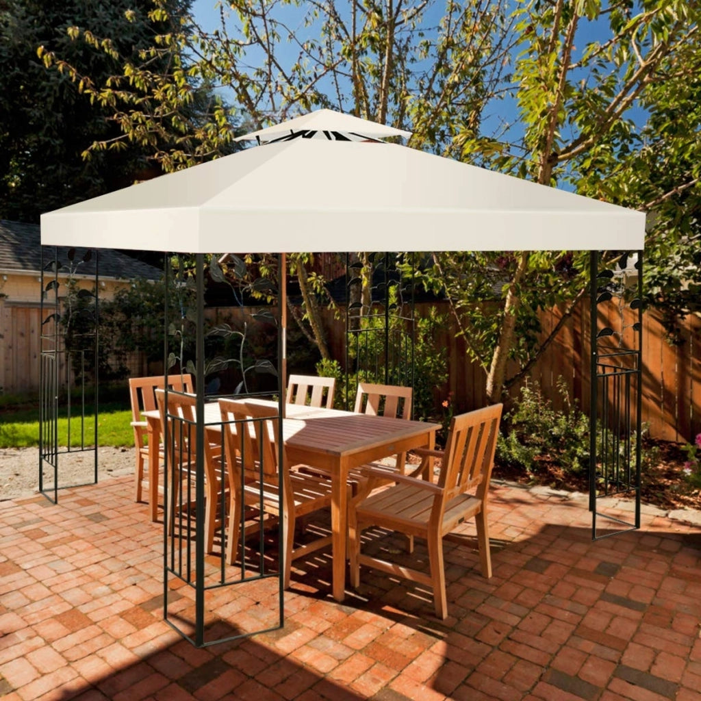 Tessuto copertura superiore per gazebo Telo tetto ricambio per gazebo 3x3M Beige