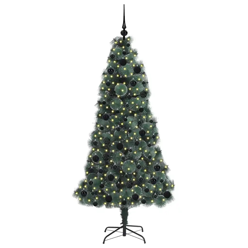 Albero di Natale | Decorazioni natalizie artificiale pre-illuminato con set di palline
