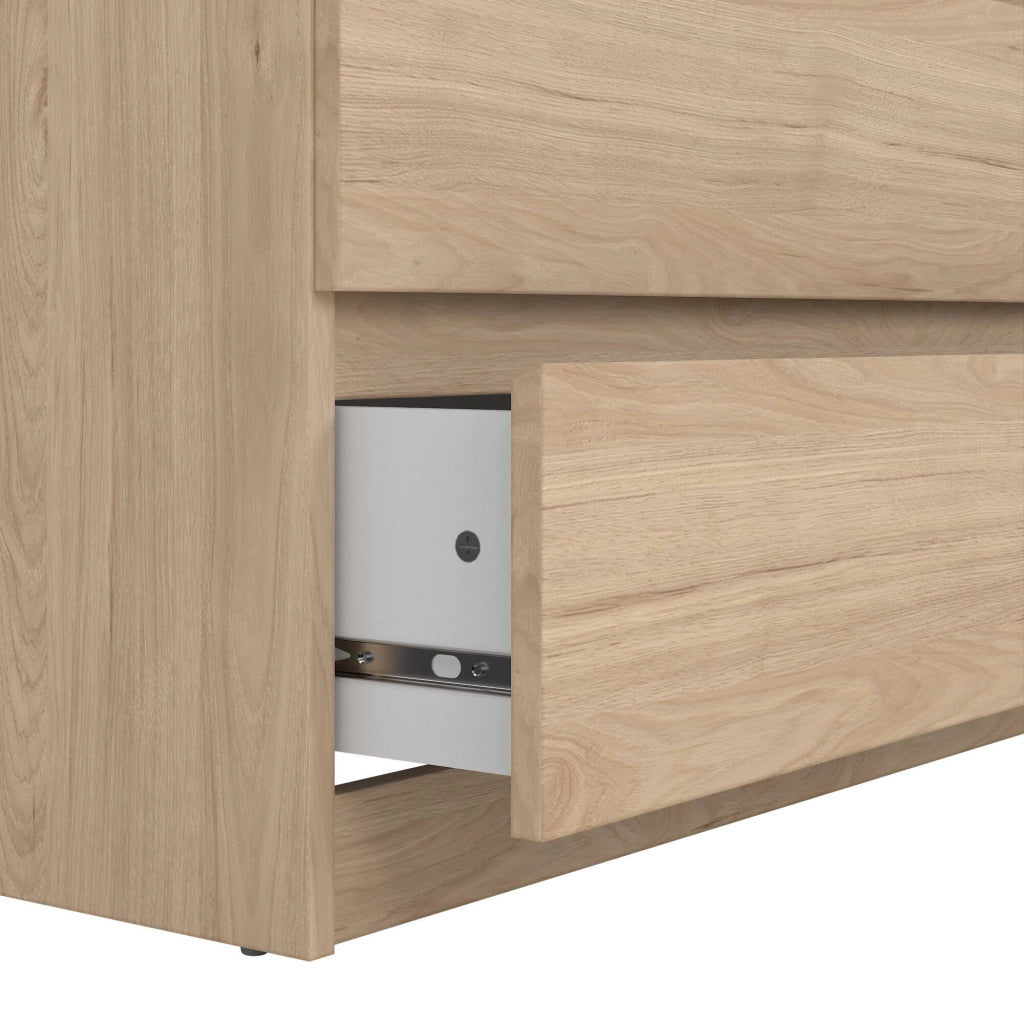 Cassettiera Ansel, Settimino multiuso, Comò camera da letto, Mobile con cassetti, 77x50 h111 cm, Rovere