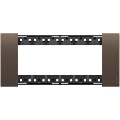Placca BTicino Living Now 506 6 Moduli Bronze in Zama KA4806KB