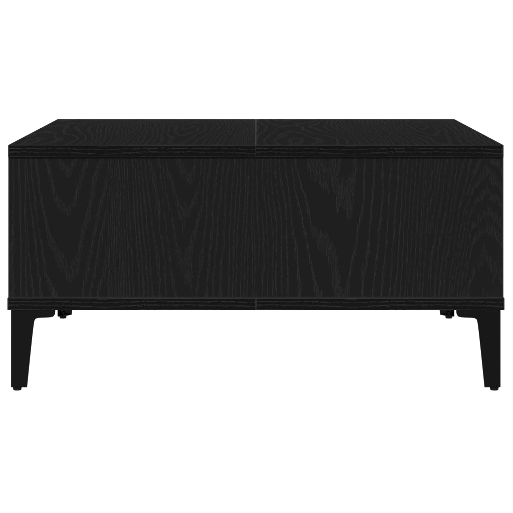 Tavolino da caffÃ¨ Nero Rovere 60x60x30 cm Legno ingegnerizzato