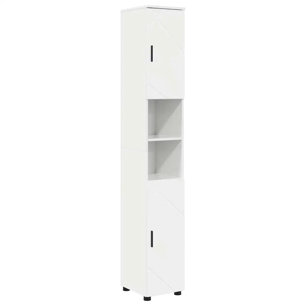 Set di mobili per il bagno con cassetto 4 pcs Bianco Lucido 3393047