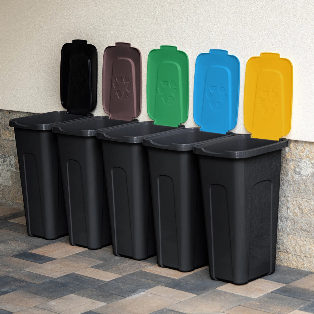 Set di 5 contenitori per la raccolta differenziata KADAX, secchio da 30 litri.