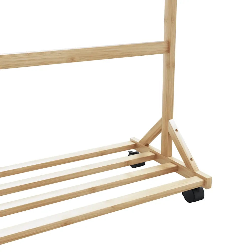 Appendiabiti con Ganci e Ruote 100x35x157 cm in Bamb¨´ CFW7635844
