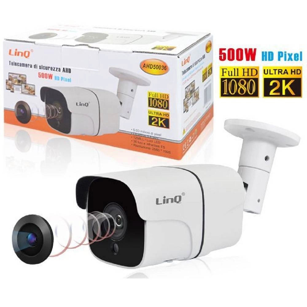 Trade Shop - Telecamera Di Sicurezza Per Dvr Ahd Visione Notturna 3.6mm 500w 1080p Ahd50036 -
