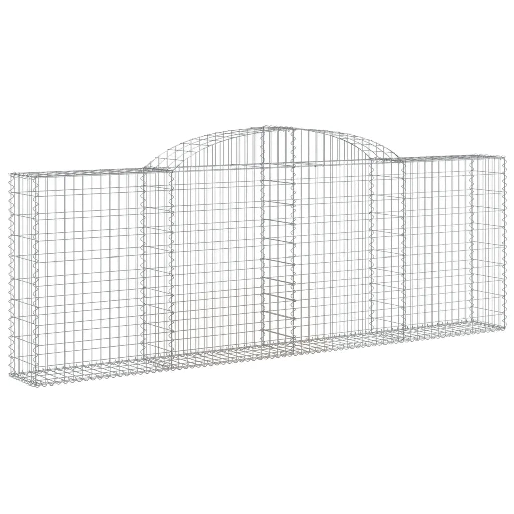 Cesti Gabbioni ad Arco 17 pz 300x30x100/120 cm Ferro Zincato 3146534