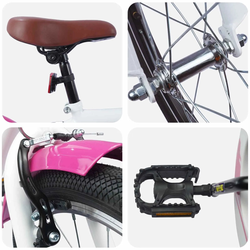 Bicicletta per Bambini 24 Pollici per 8-12 anni Rosa