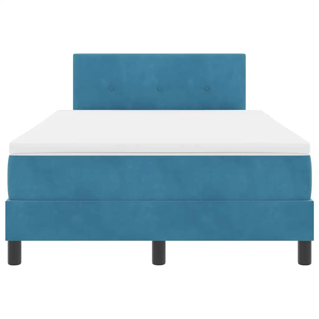 Letto a Sorgente LED con led Blu Scuro 120 x 200 cm Velluto 3342648