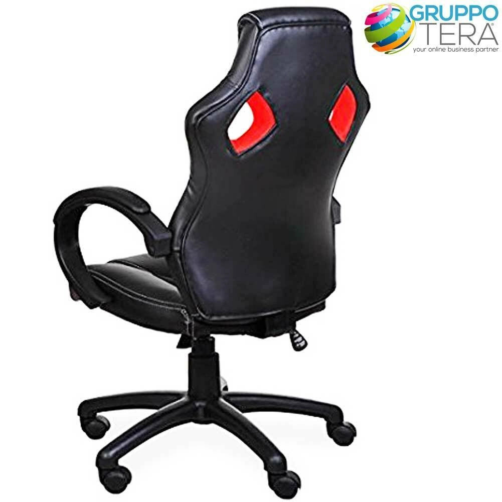 Sedia Poltrona da Ufficio Direzionale Ruote Girevoli Sportiva Race Gaming Rosso