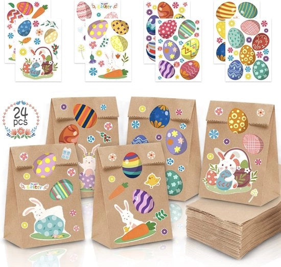 24 Pacchi di Carta Kraft per Borse di Pasqua – Borse con Stickers

Modello: 
24 Stuks 
Kraftpapieren 
Cadeauzakjes 
Pasen 
Vulbare Zakjes 
Kinderen 
Stickers
