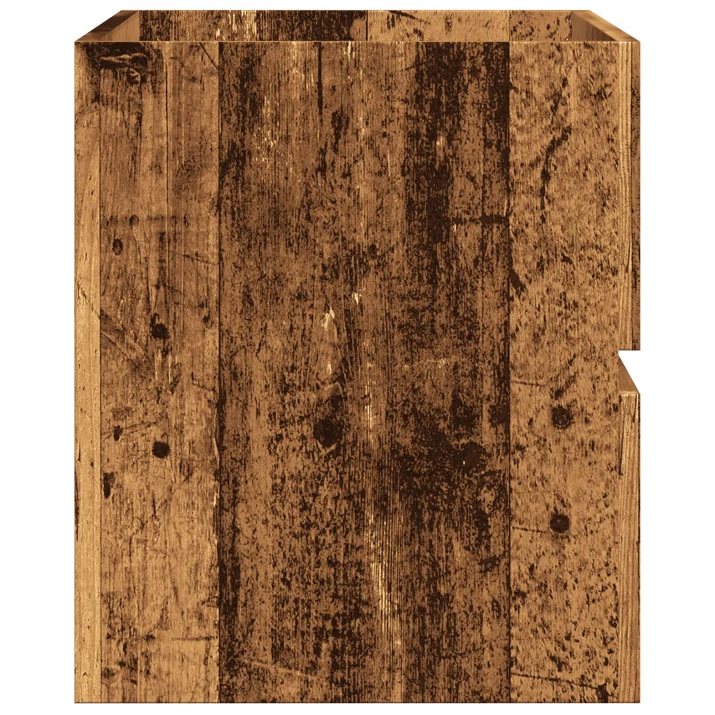 Mobile Pensile da Bagno Legno Antico 80x38,5x45cm in Truciolato