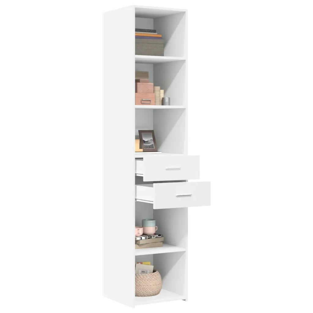 Credenza | Madia | Buffet da pranzo | Armadio da pranzo Bianca 40x42,5x185 cm in Legno Multistrato