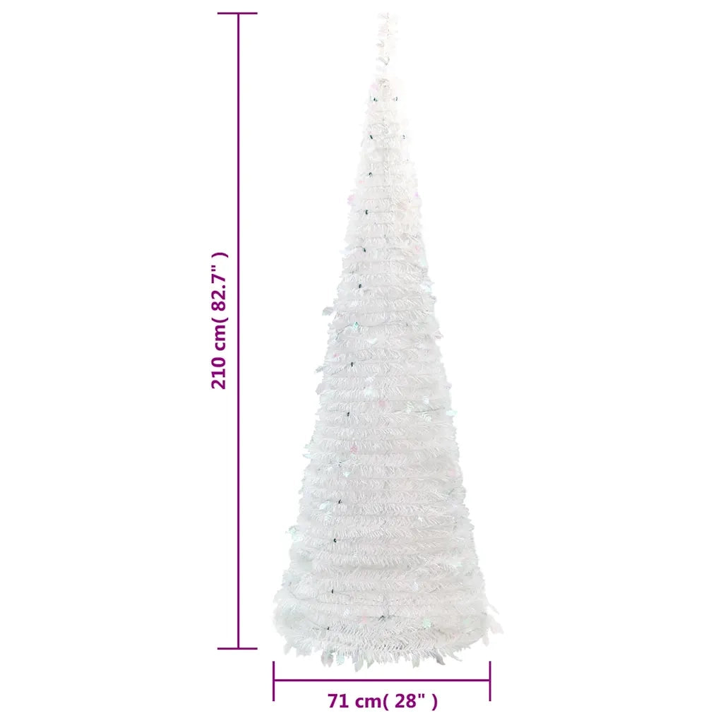 Albero di Natale Artificiale Pop-up con 200 LED Bianco 210 cm 357755