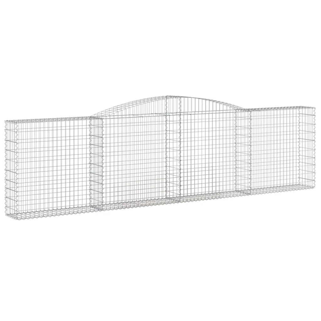 Cesti Gabbioni ad Arco 9 pz 400x30x100/120 cm Ferro Zincato 3146873