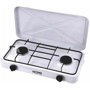 Trade Shop - Cucina A Gas Fornello Piano Cottura Doppio 2 Fuochi Per Uso Interno Ed Esterno -