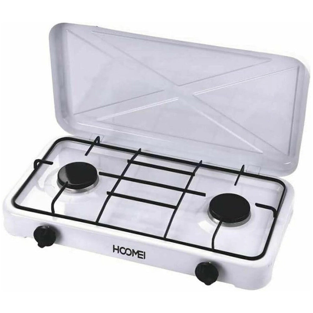 Trade Shop - Cucina A Gas Fornello Piano Cottura Doppio 2 Fuochi Per Uso Interno Ed Esterno -