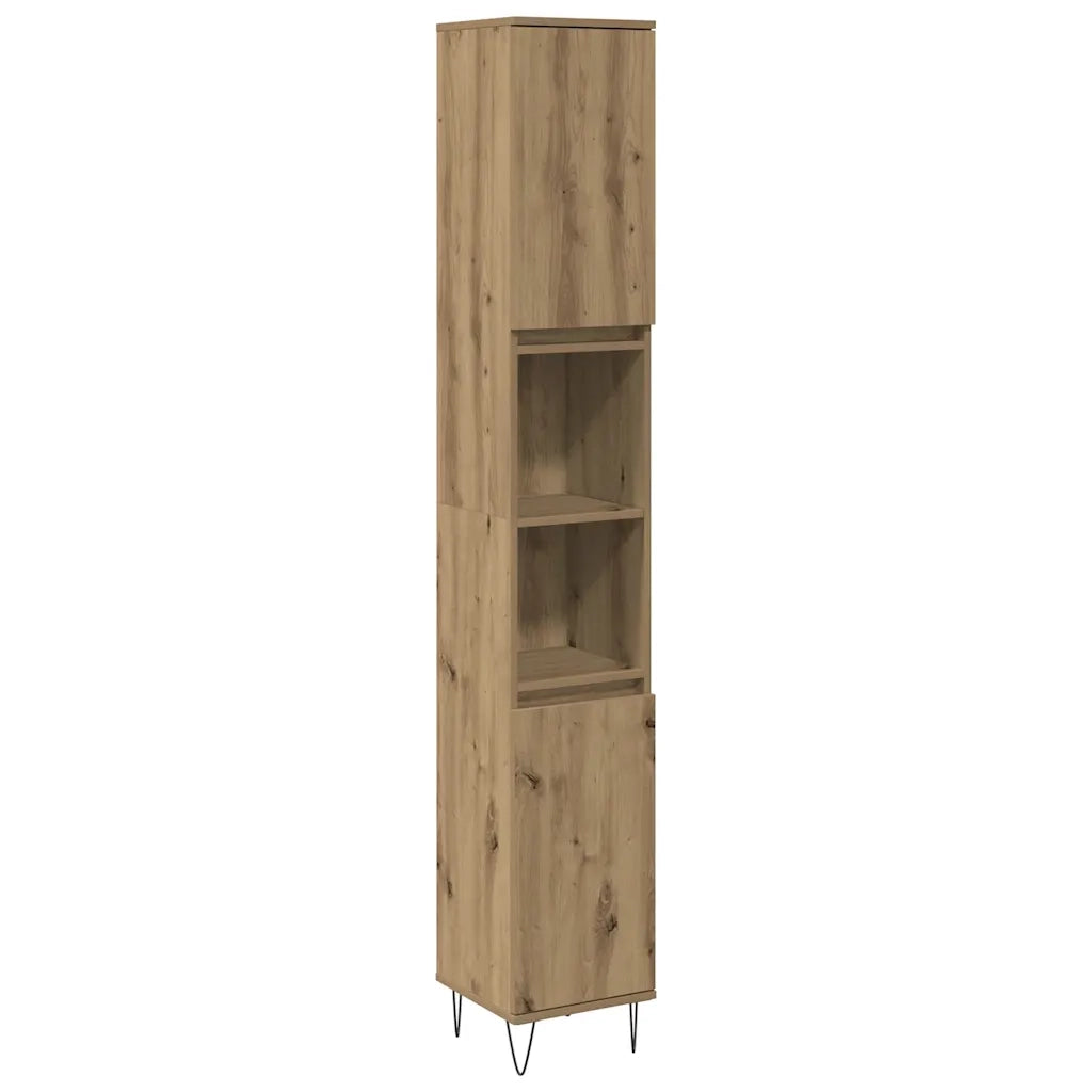 Armadietto Bagno Rovere 30x30x190 cm Legno Multistrato 857200