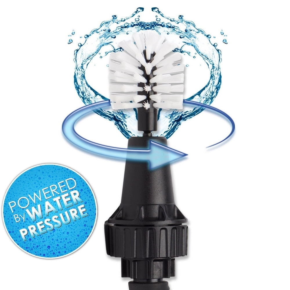 Trade Shop - Spazzola Rotante Acqua Pulisci Moto Auto Bicicletta Lavaggio Cerchioni Brushhero -