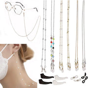 6 pezzi - Cinturino occhiali donna - Acciaio inossidabile - Cinturino occhiali da sole - Cinturino montatura occhiali - Cordoncino maschera - Accessori occhiali
