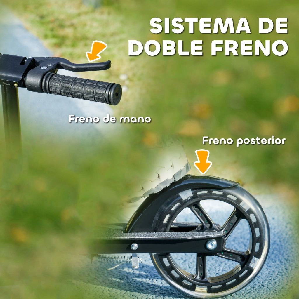 Patinete Pieghevole per Bambini ¨C Zephmum ¨C Nero con Luci LED