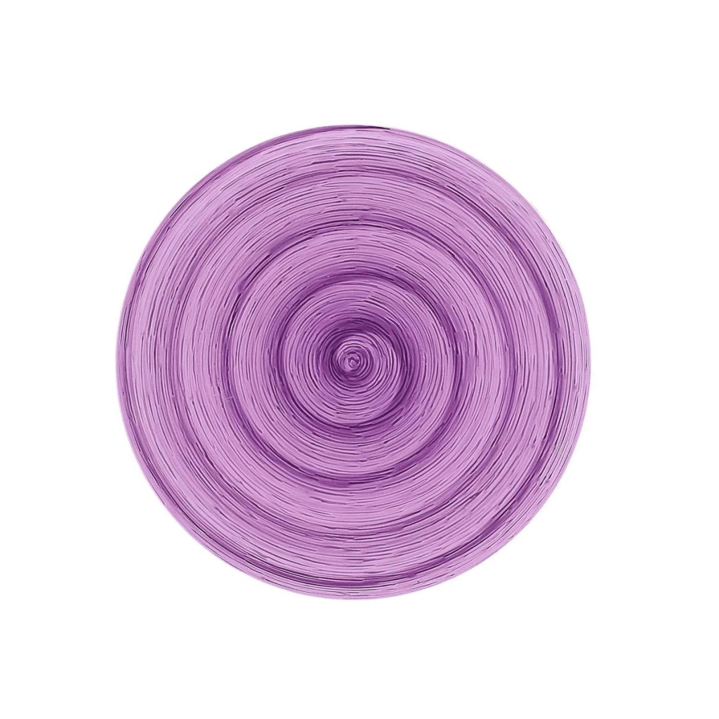 Piatto piano mauve Memento Table in ceramica dipinta a mano Ø 27,5 cm