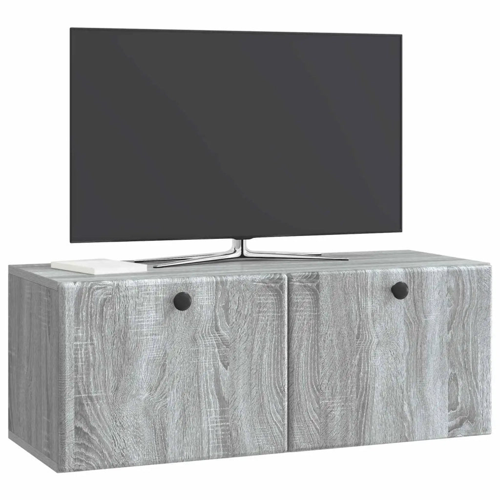 Mobile Porta TV da Muro 78,5 x 31 x 30 cm Sonoma grigio