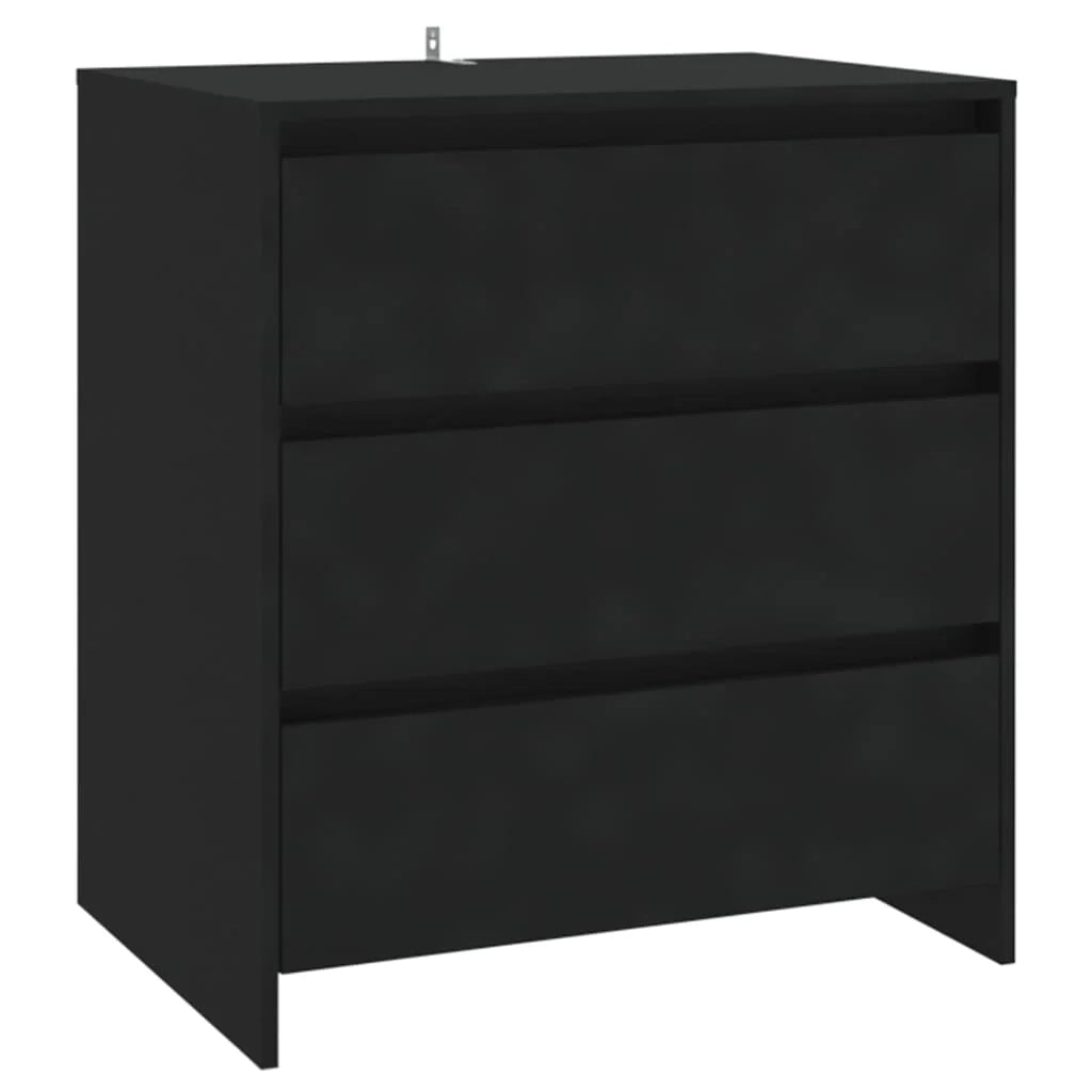 Buffet credenza cassettiera armadio mobile contenitore organizer per cucina soggiorno salotto 70 x 41 x 75 cm legno ingegnerizzato nero 02_0036114