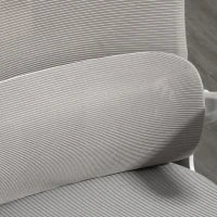 Sedia da Ufficio Ergonomica ad Altezza Regolabile con Poggiatesta, 60x59x114-122 cm, Grigio