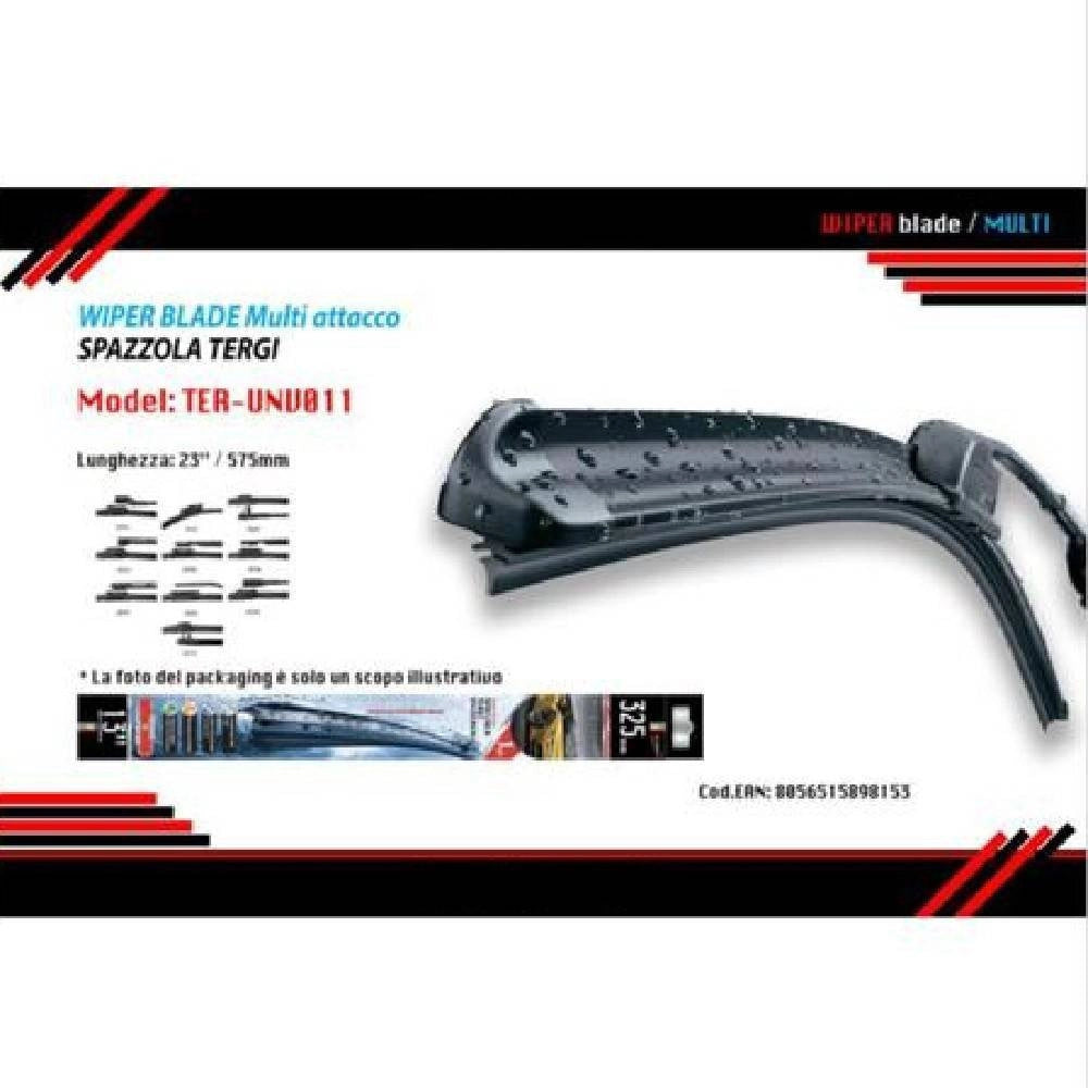 Trade Shop - Tergicristallo Spazzola Universale Auto Multiattacco 23"/575mm Ter-unv011 Maxtech -