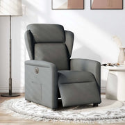 Poltrona Elettrica Reclinabile Grigio Scuro in Tessuto 3303115