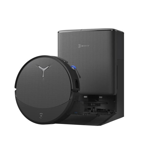 Ecovacs deebot t90 pro omni robot aspirapolvere lavapavimenti, 30.000 pa, ricarica powerboost, ozmo roller 3.0 con truedge 3.0, erogazione automatica della soluzione detergente, agente yiko ai, nero - 1703331030