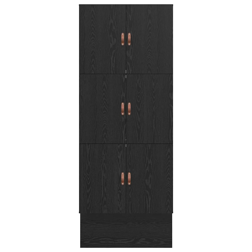 Struttura letto con contenitore con cassetto Rovere Nero 80 cm 3335598