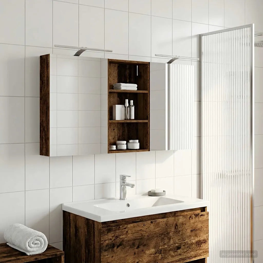 Set di Armadi da Bagno 3 pz 140 x 14,5 x 70 cm 3403790