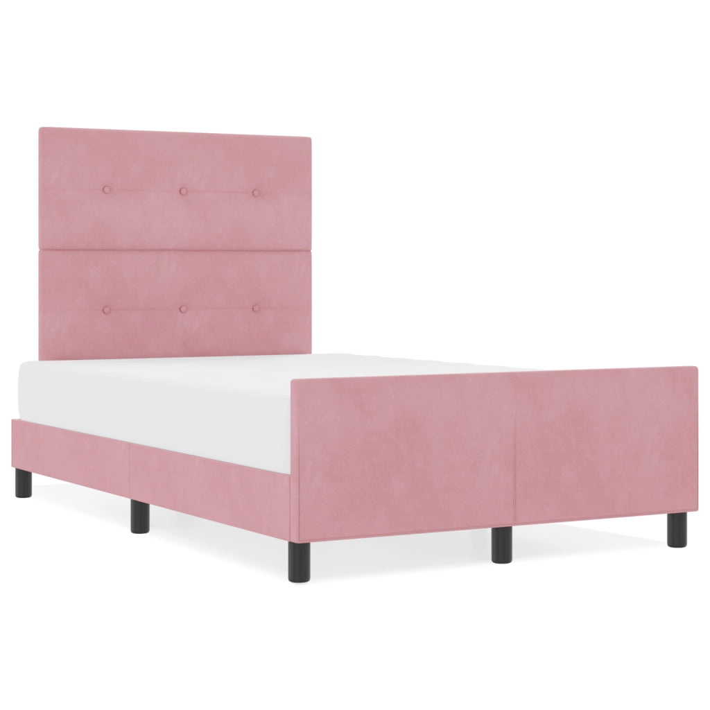 Letto Rosa 120x190 cm Velluto