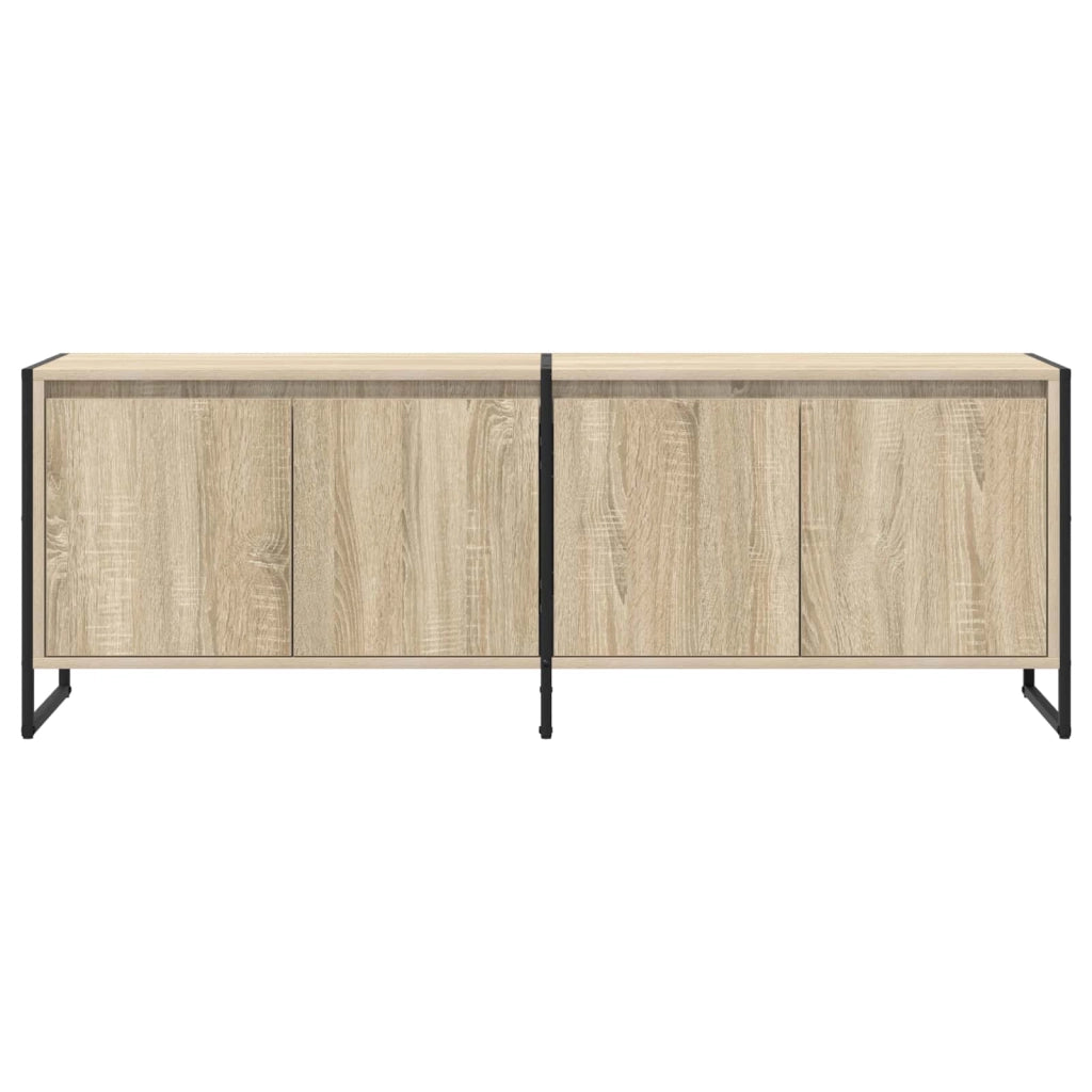 Mobile TV rettangolare moderno con 4 ante 140 x 36 x 49,5 cm realizzato in legno composito Sonoma 02_0054542