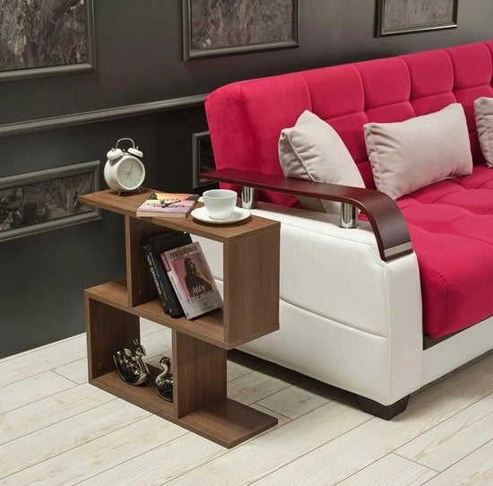 Sottoscala, Dimensioni 60 x 60 x 20 cm, Piccola Sedia Angolare Lussuosa, Estetica, Decorazione, Salotto, Camera da letto, Ufficio, Noce