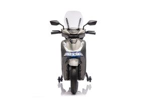 Scooter Elettrico per Bambini Licenza Ufficiale Honda SH125 12V con Ruote EVA e Sedile Pelle Grigio