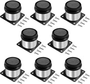 Set di 8 supporti per mobili adattabili - Altezza 5 cm - Acciaio inossidabile - Per tavolo/cassettone/letto - Facili da pulire