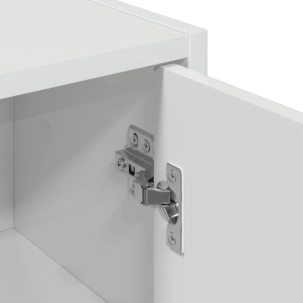 Mobile da Bagno con porta Bianco Lucido 39 x 23,5 x 65 cm