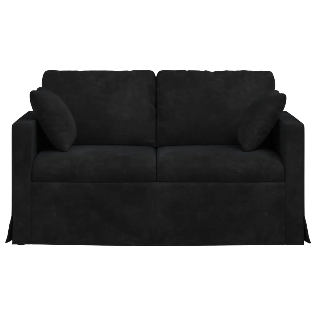Divano | Divano da soggiorno | Sofa Nero 138 x 78 x 80 cm Velluto